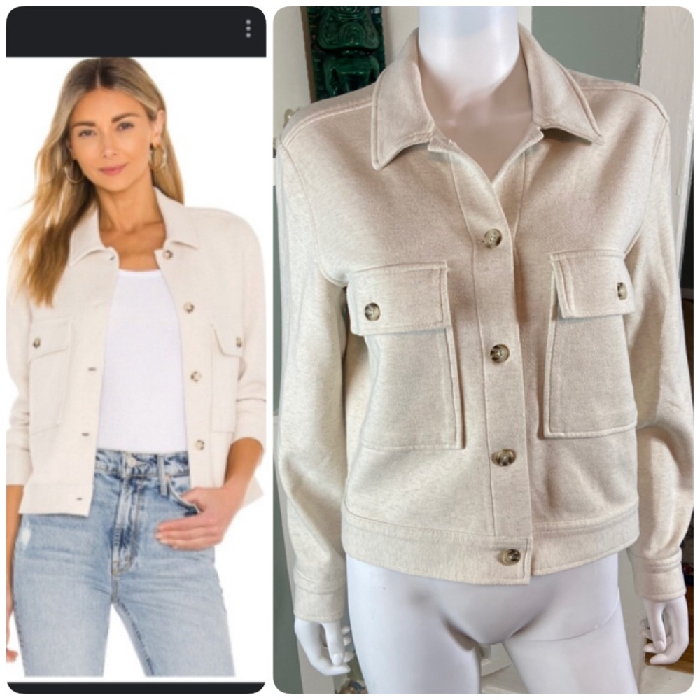 Rails Steffi Jacket in Heather Stone Small S cream white